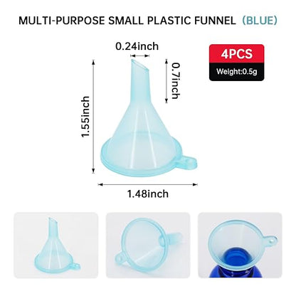 Mini Funnel 4-Pack for Lab Bottles, Sand Art, Essential Oil, Recreational - Image 2