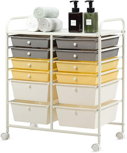 GOFLAME 12-Drawer Rolling Storage Cart, Mobile Utility Cart by GOFLAME