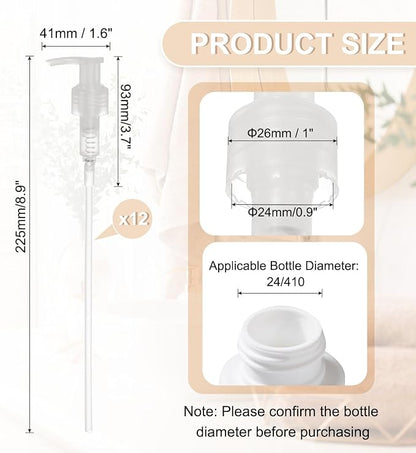 uxcell 12 Pcs Soap Dispenser Pump Heads Soap Dispensers Top Pumps Replacement - Image 2