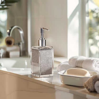Pink Soap Dispenser with Refillable Plastic Pump - Image 6