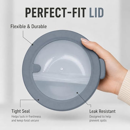 Mixing Bowls with Lids, 8-Piece Airtight Leak-Proof Nesting BPA-Free Bowl Set - Image 3