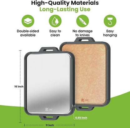 Titanium Cutting Board for Kitchen, Double Sided Pure Titanium and Wood Fiber - Image 8
