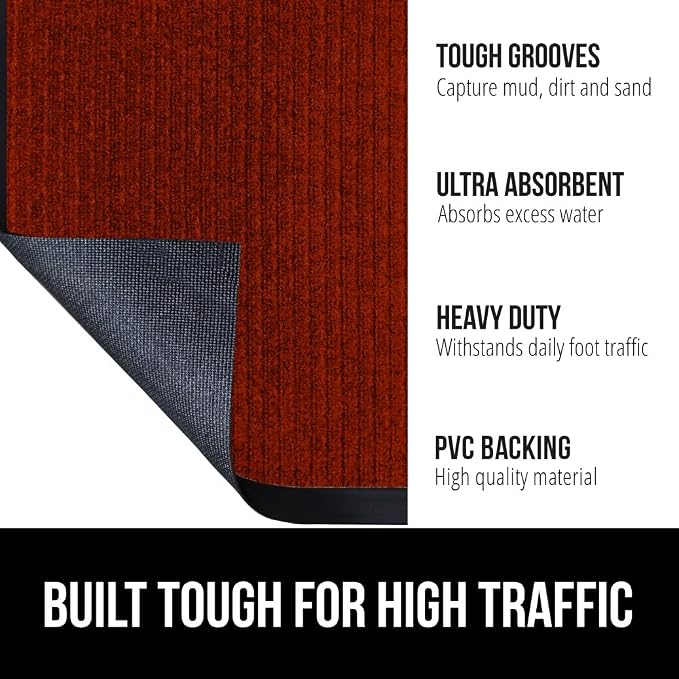 GORILLA GRIP Traffic Guard Door Mat, Heavy Duty Welcome Mats, Commercial Office - Image 2