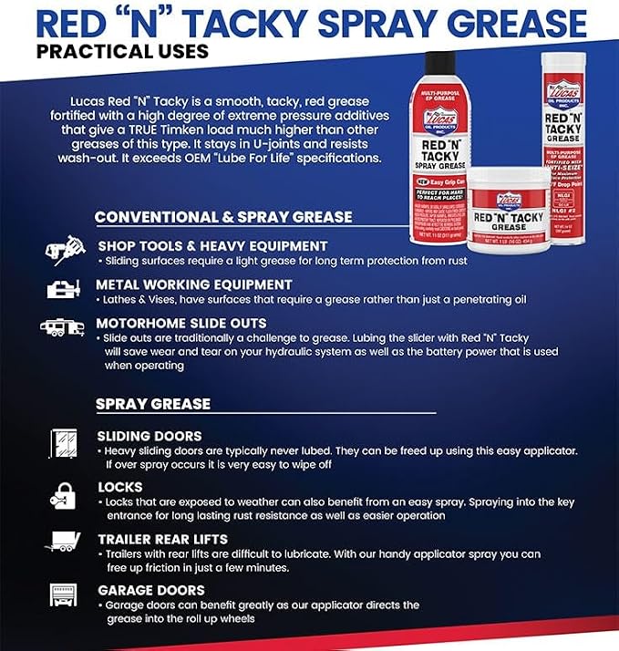 Lucas 10005-30PK Red N' Tacky Grease - Image 5