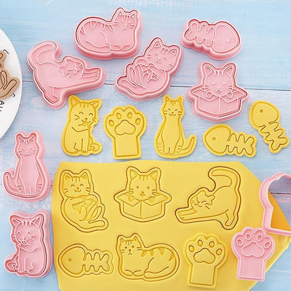 8 Pcs Cookie Cutters Set 3D Holiday Cookie Cutters - Image 2