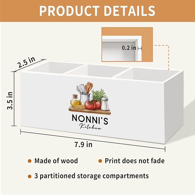 Nonni Gifts for Women Kitchen Utensil Holder, Mothers Day Birthday Gift for - Image 7