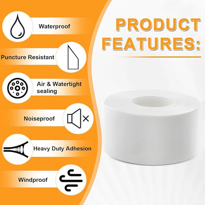 Window Weather Sealing Tape 2 Inch x 90 FT Weather Stripping Residue-Free - Image 3