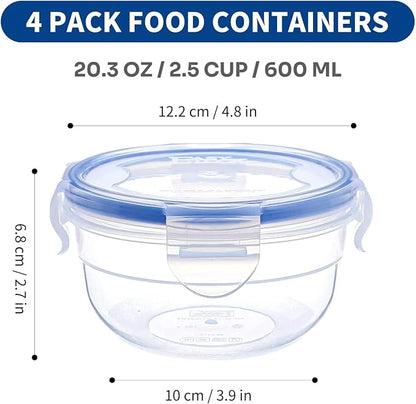 KIGI 4 PACK 20oz Plastic Round Bowls - Image 4