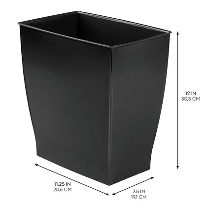 iDesign Small Rectangular Bathroom Trash Cans - Image 3