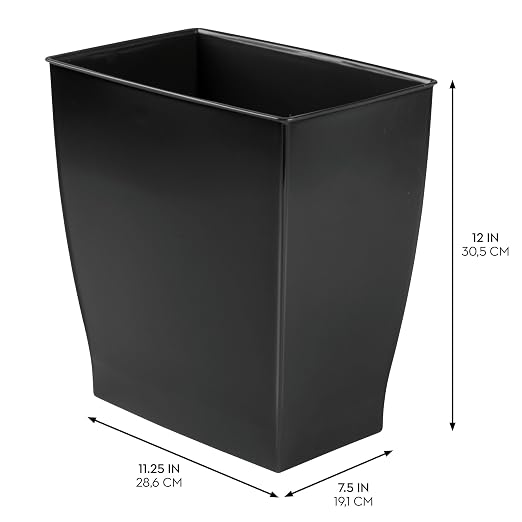 iDesign Small Bathroom Trash Can, Made in USA - Image 3