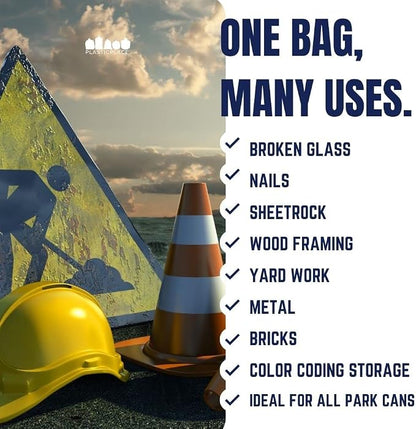 Plasticplace 55-60 gallon Trash Bags │ 1.2 Mil │ Orange Heavy Duty Garbage Can - Image 4