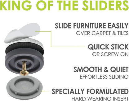 GorillaGlides CB323 1-1/4 Inch Furniture Sliders/Chair Glide Floor Protectors - Image 3