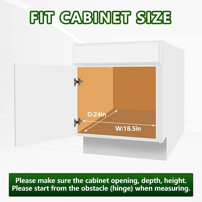 LOVMOR Pull Out Cabinet Organizer 17" W x 21" D, Kitchen Cabinet Pull Out - Image 4