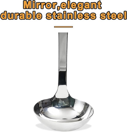 FJNATINH Stainless Steel Wok Spatula and Ladle Tool, Mirror Polished Cooking - Image 8