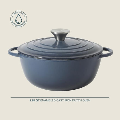 Gibson Home Addlestone 2.65 Qt Enameled Cast Iron Dutch Oven Pot - Image 2