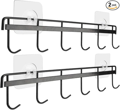 YiZhi Adhesive Wall Hooks Rack Kitchen Rail, Space Saving Utensil Holder No by Unknown