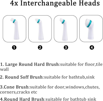 Electric Cleaning Brush with 4 in 1 Multiple Brush Heads, Indoor Household - Image 4