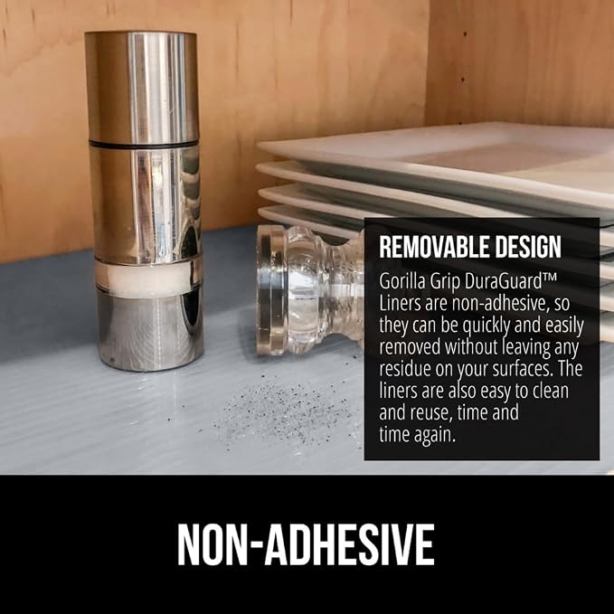 GORILLA GRIP DuraGuard Shelf Liner, 17.5x30 Non-Adhesive Cabinet Liners - Image 5