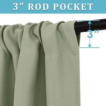 RYB HOME Blackout Curtains for Kitchen, Over Sink Privacy Curtains Window Decor - Image 3