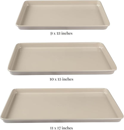 Martha Stewart Gallen 3-Piece Cookie Sheet Set – 13", Ceramic Nonstick - Image 3