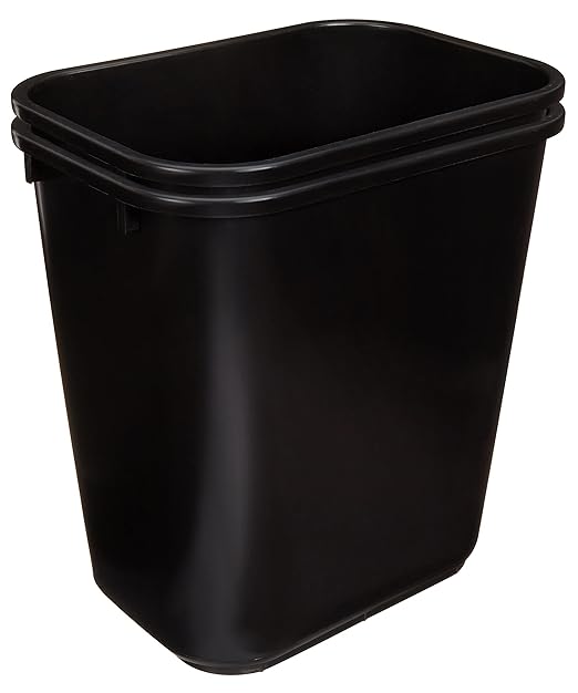 Amazon Basics Trash Can, Rectangular Commercial Office Wastebasket, 7 Gallon - Image 2