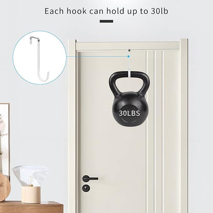 FYY Over The Door Hooks, 6 Pack Upgraded Long Door Hangers Hooks - Image 4