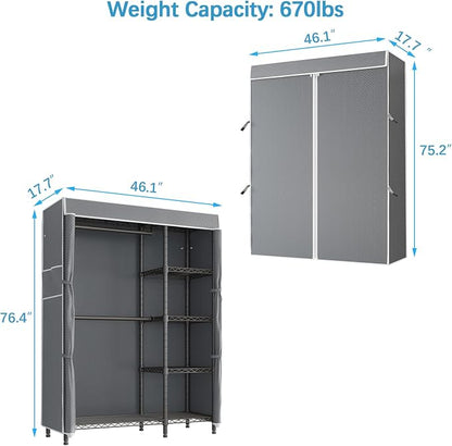 VIPEK V7C Garment Racks with Cover Portable Closets - Image 6