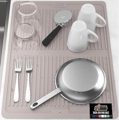 GORILLA GRIP 100% BPA-Free Patented Silicone Dish Drying Mat by GorillaGrip