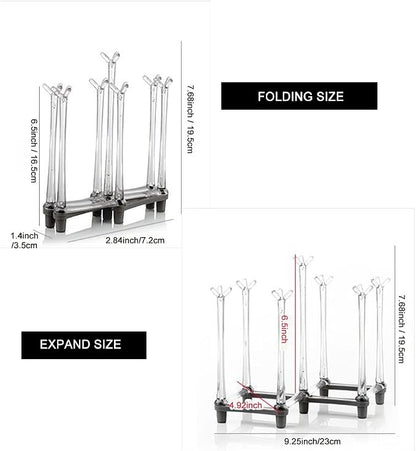 Marbrasse Retractable Cup Drying Rack, Drinking Glass and Sports Bottle Drainer - Image 5