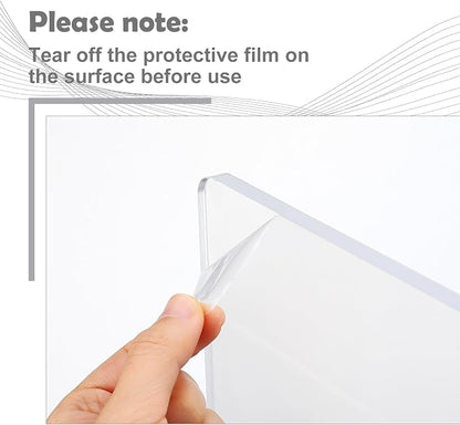 Vesici 2 Pcs Clear Acrylic Sink Splash Guard Freestanding Panel Barrier - Image 3