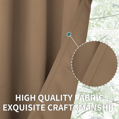 BGment Taupe Blackout Curtains 54 Inches Length - Image 5