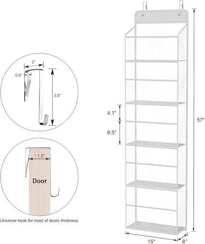 Univivi 5-Shelf Fabric Door Storage Over Door Hanging Organizer - Image 4