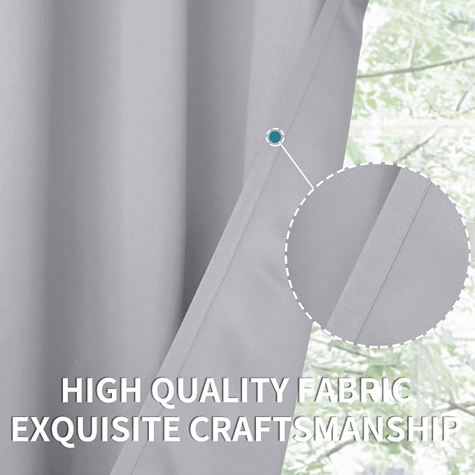 BGment Light Grey Short Curtains 30 Inches Length - Image 5