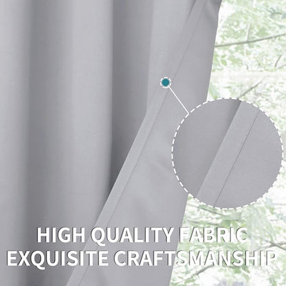 BGment Light Grey Short Curtains 30 Inches Length - Image 5