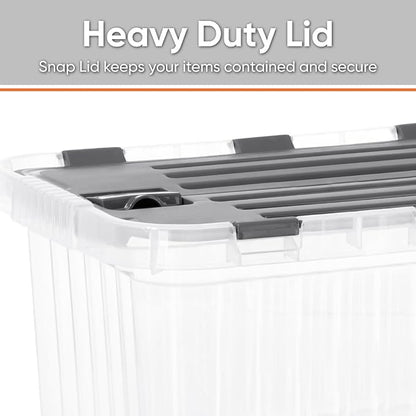 Superio Storage Bins with Lids, Stackable Totes, BPA Free, Odor Free, Organizer - Image 3