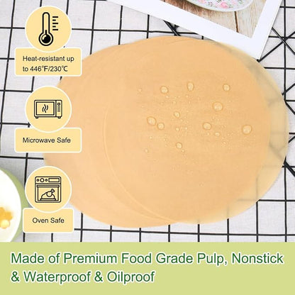 BOYAN Parchment Paper Rounds, Non Stick 8 Inch Parchment Paper Sheet - Image 3