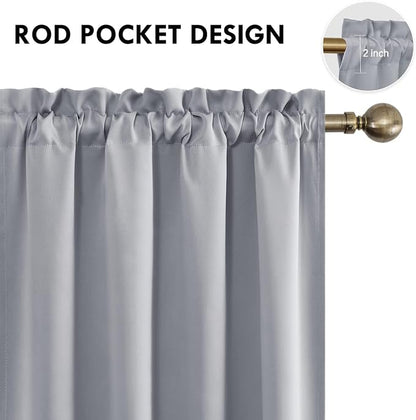 DWCN Blackout Curtains for Living Room Thermal Insulated, Energy Saving & Noise - Image 4
