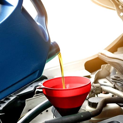 4 Pcs Automotive Funnels Set, Wide Mouth Fuel Funnel, Plastic Long Neck Oil - Image 6