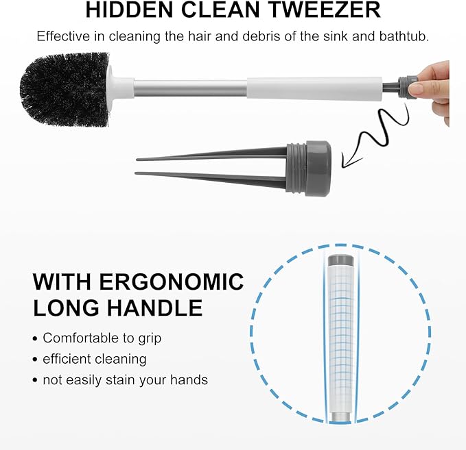 SetSail Toilet Brush 3 Pack Toilet Bowl Brush and Holder Toilet Cleaner Brush - Image 3