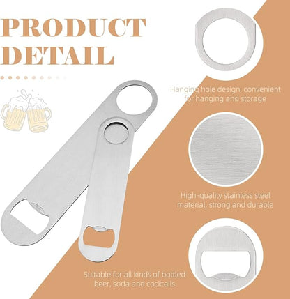 24 Pack Flat Beer Bottle Opener 5 inch Heavy Duty Stainless Steel Flat Bottle - Image 3