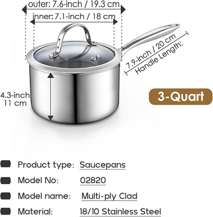 Cooks Standard Stainless Steel Saucepan - Image 2