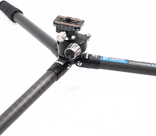 Leofoto Carbon Fiber Travel Tripod with 360° Ball Head, Lightweight Compact Professional Camera Tripod, Weight 4lbs, Max Loads 33lbs/15kg (LS-324CX+LH-40)