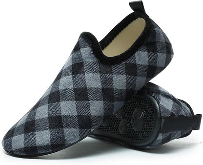 QZKDM Lightweight Slip on Grip Indoor House Slippers Barefoot Non Slip Home - Image 6