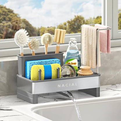 Nacial Sponge Holder for Kitchen Sink, Sink Caddy Organizer by NacialPromise-Consumersfirstalways