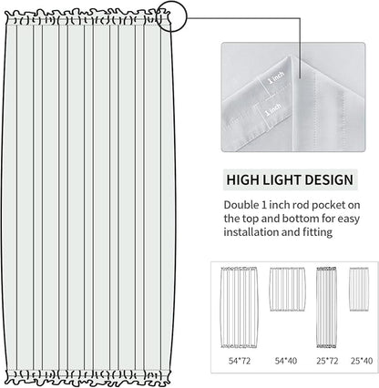 DWCN French Door Curtains – Rod Pocket Thermal Curtain - Image 3