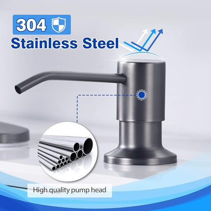 WEWE in Counter Soap Dispenser for Sink, Kitchen Faucet Soap Dispenser Kitchen - Image 5