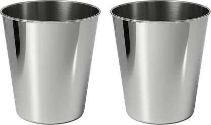 happimess HPM1113D-SET2 Nolan Modern Classic Smooth Steel 2 Gal Waste Bin by Happimess