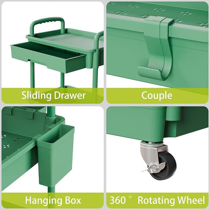 5 Tier Rolling Cart Organizer, Bathroom Cart Organizers - Image 4