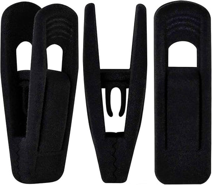 Black Velvet Hangers Clips 40 PCS, Pants Hangers Velvet Clips Easily Add to by TOFIIGREM