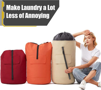 Heavy Duty Laundry Bag 115L, Sturdy Laundry Backpack Bag Extra Large, Dorm Room - Image 6